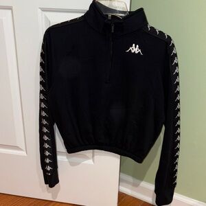 Kappa Women's Black and White Turtleneck Sweater